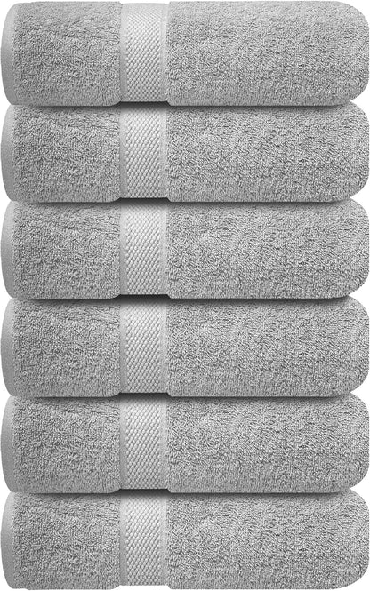 Luxury Wash Cloths for Showering [13X13] – 100% Cotton Washcloths [Pack of 12], Soft and Absorbent Face Towels for Bathroom Wash Clothes, Gym, and Spa (Brilliant White)