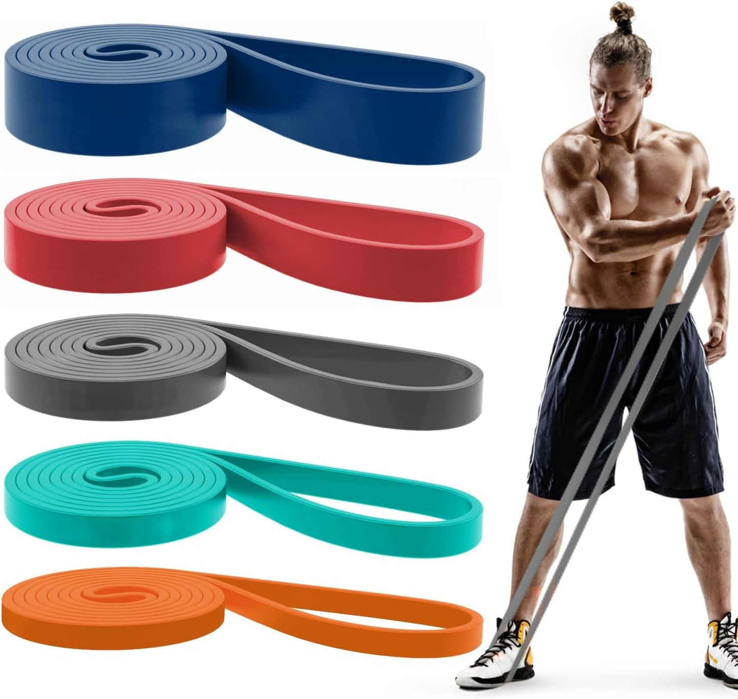 Pull up Bands, Resistance Bands, Pull up Assistance Bands Set for Men & Women, Exercise Workout Bands for Working Out, Body Stretching, Physical Therapy, Muscle Training
