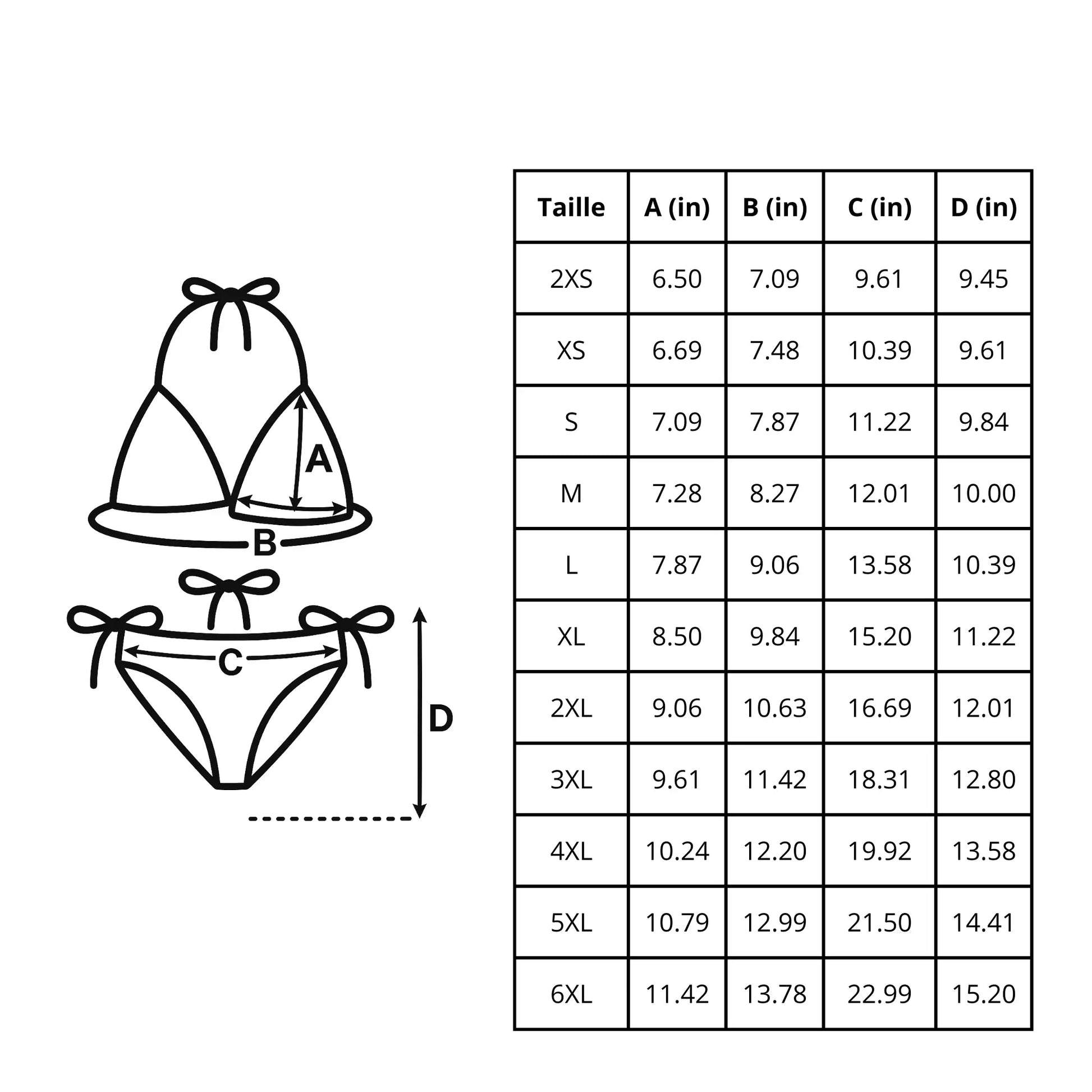 Bikini Femme – Drapeau De La France – Maillot De Bain 2 Pièces