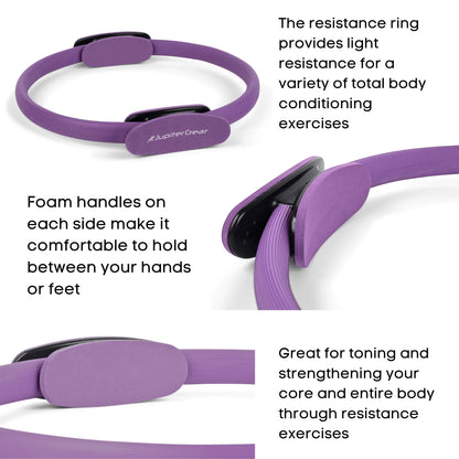 Jupitergear Pilates Resistance Ring for Strengthening Core Muscles and Improving Balance
