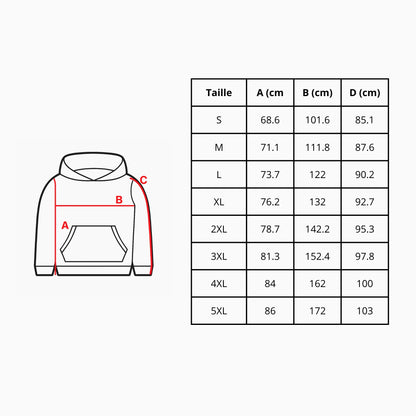 Sweat À Capuche – Drapeau De L'Antarctique – Imprimé – Coton Mélangé