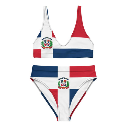 Maillot De Bain Femme – Drapeau De La République Dominicaine – 2 Pièces