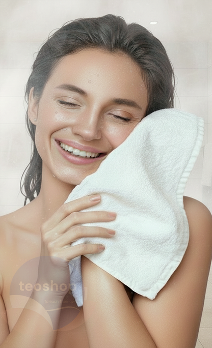 Luxury Wash Cloths for Showering [13X13] – 100% Cotton Washcloths [Pack of 12], Soft and Absorbent Face Towels for Bathroom Wash Clothes, Gym, and Spa (Brilliant White)