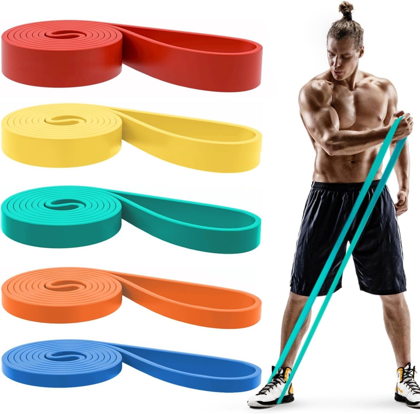Pull up Bands, Resistance Bands, Pull up Assistance Bands Set for Men & Women, Exercise Workout Bands for Working Out, Body Stretching, Physical Therapy, Muscle Training