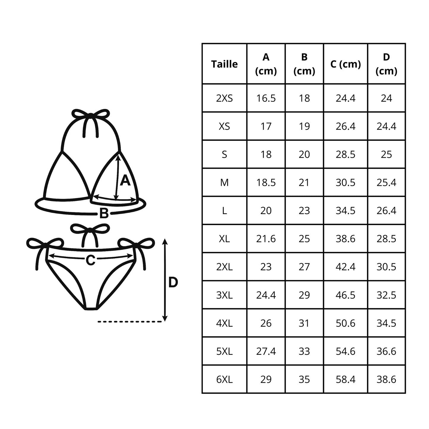 Bikini Femme – Drapeau De La France – Maillot De Bain 2 Pièces